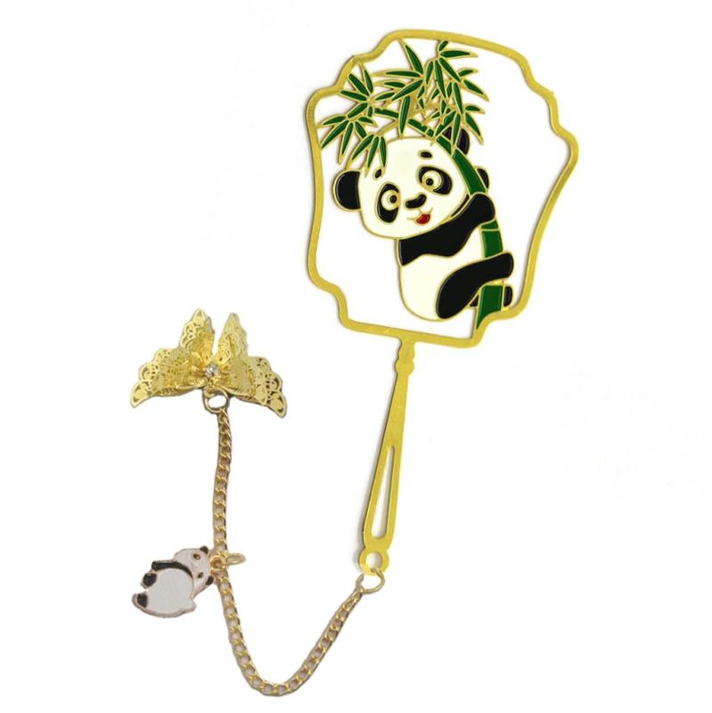 しおり金属製パンダ ブックマーク 1枚