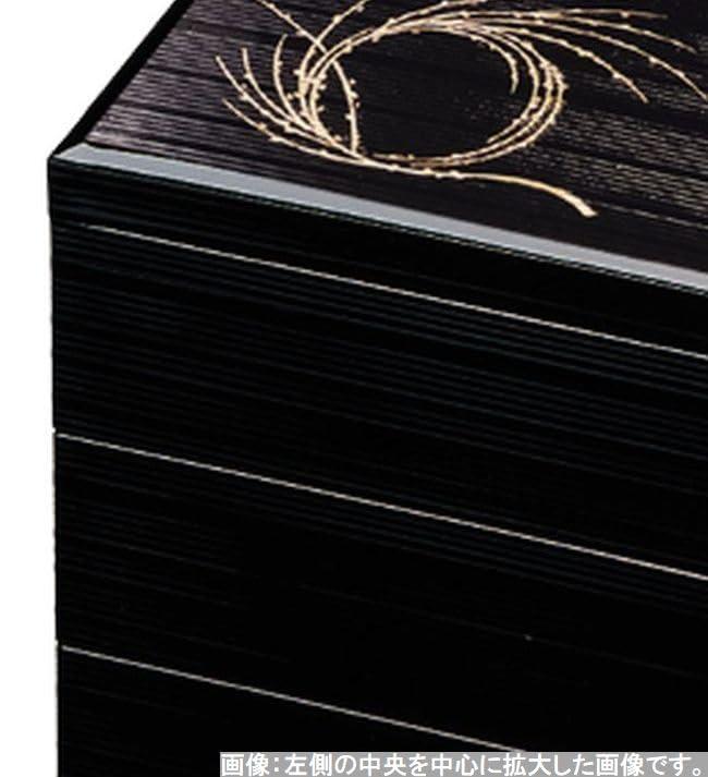 J-kitchens 行楽弁当箱 （ 弁当箱 ） 日本製 3段 7寸 千筋 黒柳結び 20.9cm x 20.9cm x 17.1cm stellarshop-10152306 stellarshop サンプル画像2