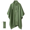 レインコート レインポンチョ 雨合羽 雨対策 雨具 撥水 ロング丈 頑丈 軽量 ポケット 収納袋付き 男女兼用 ビジネス アウトドア キャンプ 通勤 通学(3)