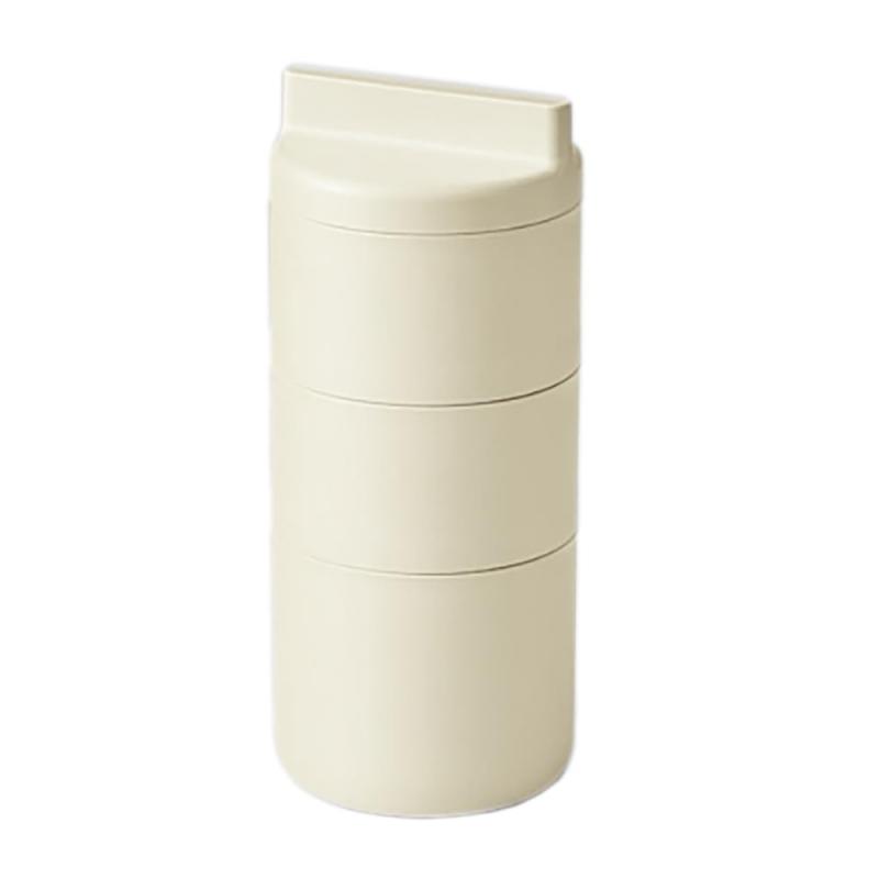 Rakuten - 竹中(TAKENAKA) 弁当箱 tutu ツツ 3段ランチボックス アイボリー (上段)160ml×2、(下段)280ml T-36375