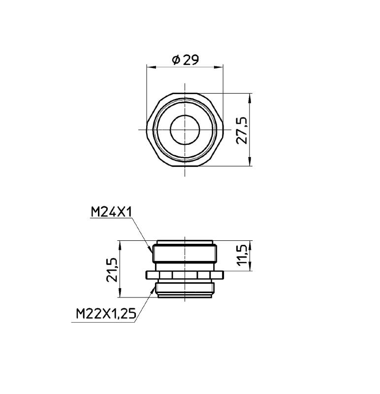 SANEI(サンエイ) 泡沫アダプター 内ネジをM22x1.25のオネジに変換 泡沫器やシャワー・浄水器などの取付に シルバー PT35-5 stellarshop-10142416 stellarshop サンプル画像2