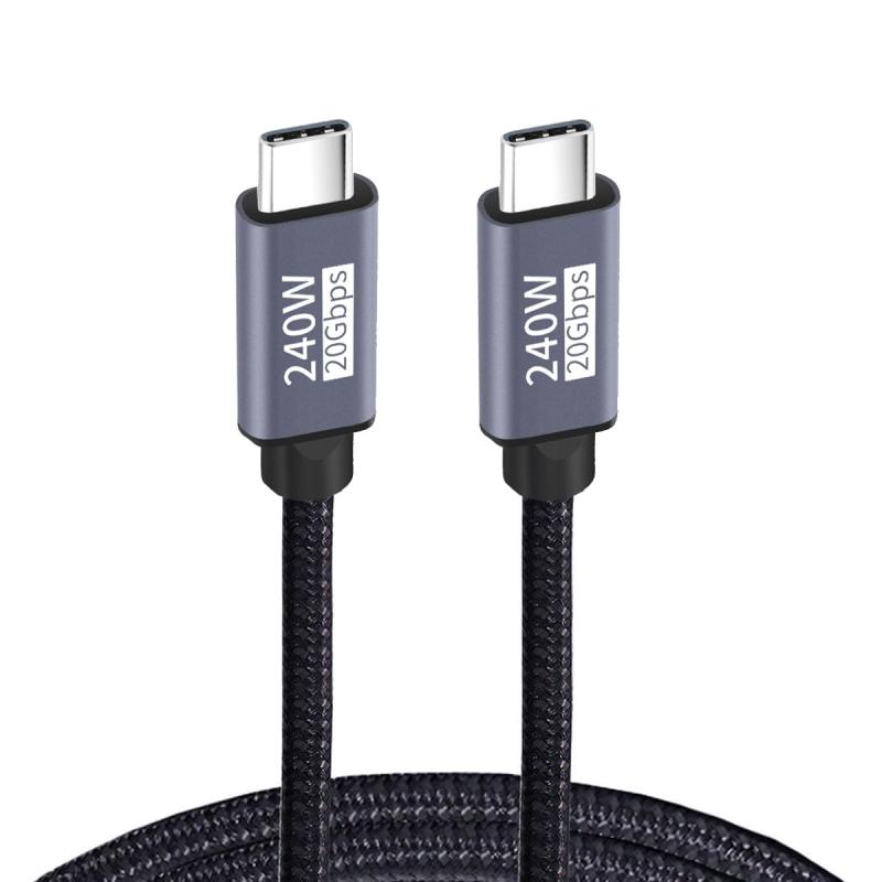 CY ストレッチケーブル磁気 USB 3.2 USB-C ケーブル 20Gbps 240W 8K 5K 4K USB 4.0 スーパーコイルタイプ C 高速充電ケーブル