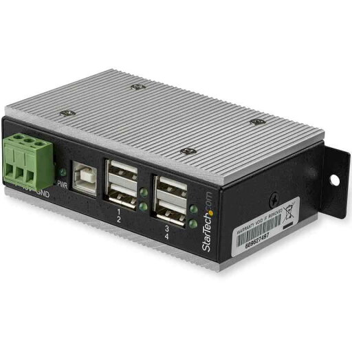 StarTech.com 4ポート産業用USB 2.0ハブ ESD保護/350Wサージ保護 ウォールマウント対応 HB20A4AME StarTech.com 4ポート産業用USB 2.0ハブ ESD保護/350Wサージ保護 ウォールマウント対応 HB20A4AME