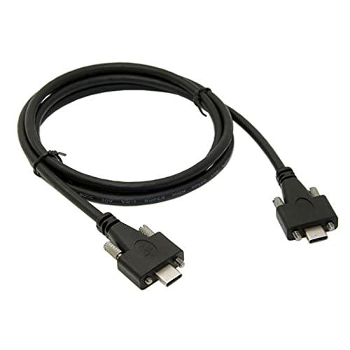 Cablecc USB 3.1Type-CデュアルM2ネジロックからロックへUSB-C10Gbpsデータケーブルパネルマウントタイプ