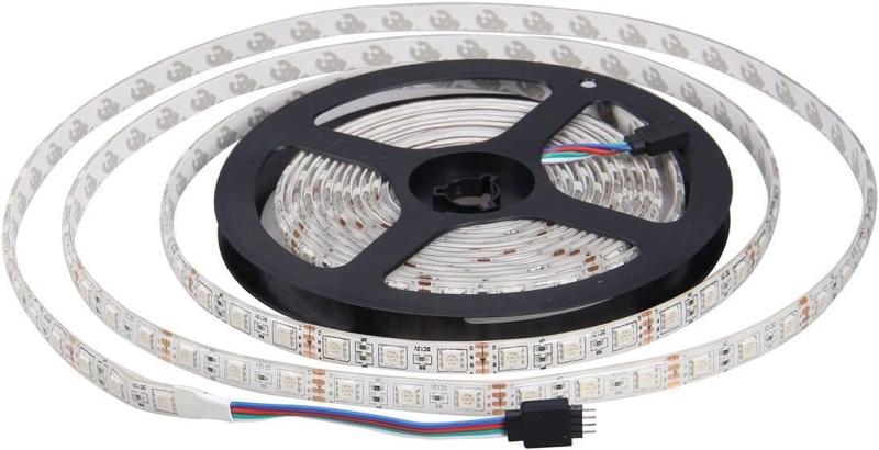 LEDテープライト 12V 防水 5メートル 3チップ SMD5050 300連 白ベース 正面発光 切断可能