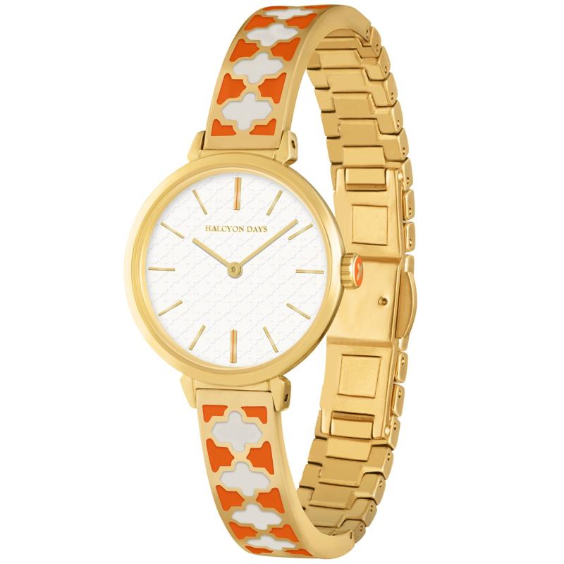 【HALCYONDAYS】 レディース 腕時計 Watch ハルシオンデイズ AGAMA アガマ HD4008 クォーツ 日常生活防水 ミネラルガラス シルバー文字盤 真鍮 [並行輸入品]