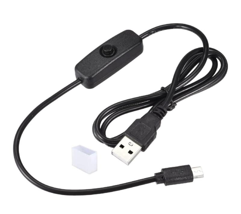 Sound Wave ON/OFF スイッチ付 MiniUSB - USB-A (充電 & データ通信 対応/PD＝スマホ急速充電 未対応) USB 延長ケーブル オス オス + シリコン製 MIniUSB usb オス オス 保護 防塵 キャッ