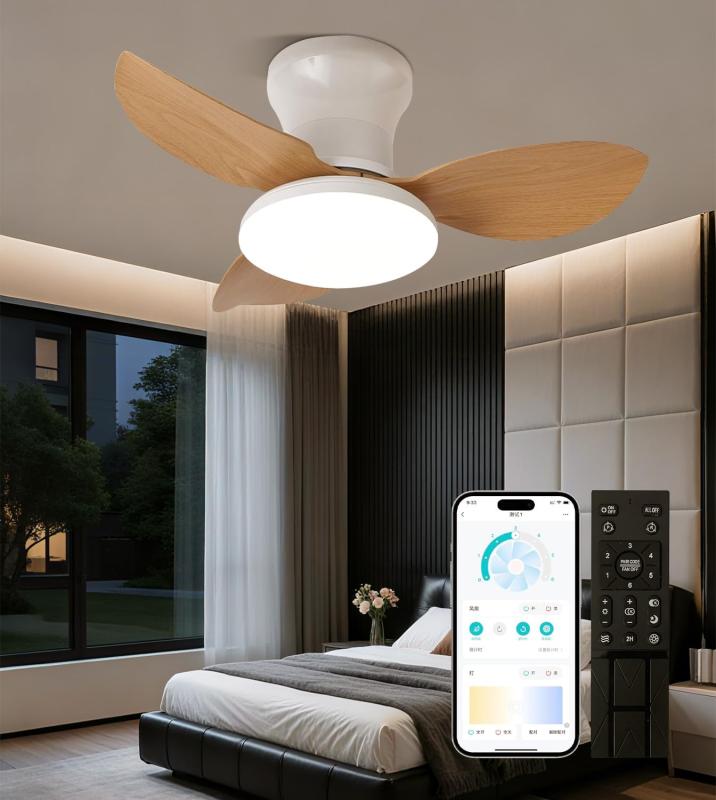 XINGMU LED シーリングファンライト 屋内用天井扇風機 直径65CM 最大3900LM 3枚羽根 調光調色 風量 6階段調整 静音 空気循環 照明器具 APP遠隔操作 組み立て簡単 リモコン付き 木目調 ナチュラル 黒【風量アップ‧6段階風量調節】シーリングファンライトは六段階に風の強さを細かく調節ができ、心地良い室内空間を整えていきます。1-2階段は弱風モードで優しく柔らかな風を送れます。3-4階段は中風モードで肌触りの良い自然風を生み出します。5-6階段は強風モードでパワフル送風し、素早く涼しくなれます。【LED無段階調光 ‧ 3段階調色】便利なシーリングファンライトはLED光源を搭載し、「電球色、温白色、昼白色」三つライト色の切替が可能。また、リモコンやAPPを併用して、お好みに応じて自由に明るさを選べられます。インテリアや使うシーンに合わせて、様々な雰囲気を演出することができます。【冬夏両用 ‧ 正逆回転切替】夏は正回転で冷たい風を部屋に届け、空気の流れを増やすことで涼しさを感じ熱中症対策・暑さ対策に繋がります。冬は逆回転で部屋の壁伝いに暖かい空気を足元まで流れ込むようにします。部屋の空気をゆっくりと循環させ、暖房効率を上げられます。シーリングファンと併用する場合、エアコンはそれほど熱心に動作する必要がないので、冷房でも暖房でも節約に効果を発揮します。これ一台あればオールシーズン快適に過ごせます。【静音稼働】高品質純銅モーターを採用しており、穏やかな風を生み出す一方で、運転音も極限まで抑え、わずか30dBで、朝までぐっすりでき、快適な睡眠をサポートします。就寝時や読書時の使用にも気にならないほどの静音性を実現します。音に敏感な方におすすめです。【おしゃれなデザイン】木目調のデザインがインテリアに馴染みやすいです。羽根部分には厚みと幅のある空気力学に基づく流線形と耐久性に優れたアクリル素材を採用することで、湿気や変色を防ぎます。高品質な鉄製ライト本体は漆塗りされ、丈夫で耐久性があり、変形しにくい、鮮やかな発色を出します。また、ドライバー1本で簡単に組み立てられます。【PSE認証済み】本製品は日本の電気用品安全法（PSE）に適合しており、関連する安全基準を満たしています。安心してご使用いただけます