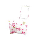 前田染工 春いろ(桜) ミラー付楊枝入れ サイズ:約H7cm×W4.5cm