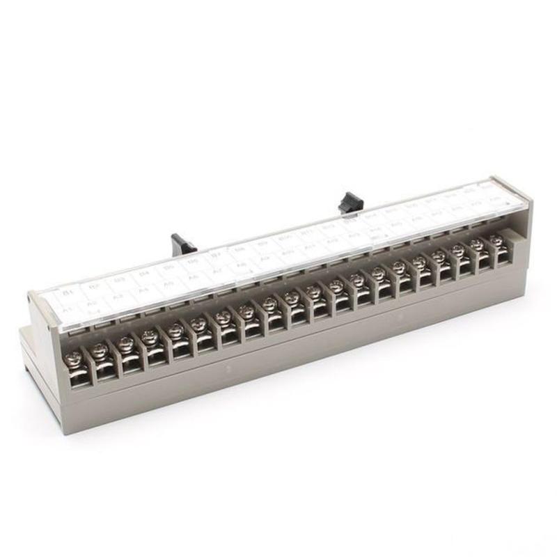 東洋技研 PCNシリーズ コネクタ端子台 Y型圧着端子 T/MIL40極タイプ PCN-1T40●入数(個):1<br>●コネクタメーカー:オムロン(株)<br>●コネクタ仕様:MIL<br>●PLCメーカー:1対1接続タイプ(主要メーカー対応)<br>●PLCシリーズ:1対1接続タイプ(主要シリーズ)<br>●端子台極数:40<br>●端子間ピッチ(mm):7.62<br>●取付方法:DINレール・直付共用<br>●接続方法:ネジ(Y端子)<br>●幅(mm):162