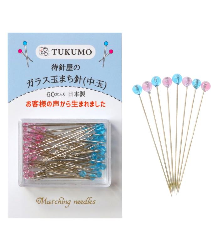 待針屋のガラス玉まち針 待ち針 待針 かわいい ガラス 耐熱 一般手芸 まち針待針屋のガラス玉まち針