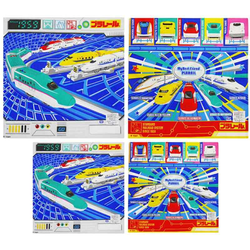 set1104 プラレール ハンカチ ランチクロス 4Pセット ナフキン