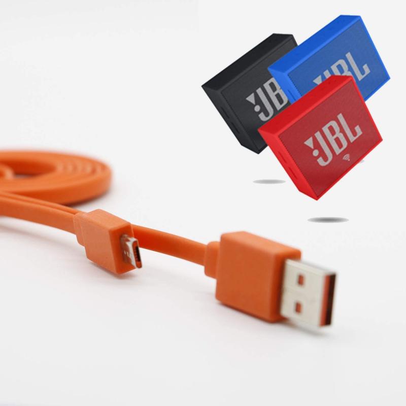 stellarshopのCharge 3 交換用 JBL Charge 3 Charge 2+ Flip 2 Flip 3 Flip 4 Pulse 2 Go Tripワイヤレススピーカーと互換性のあるフラットUSB充電ケーブル電源コード（オレンジ）｜アングル2