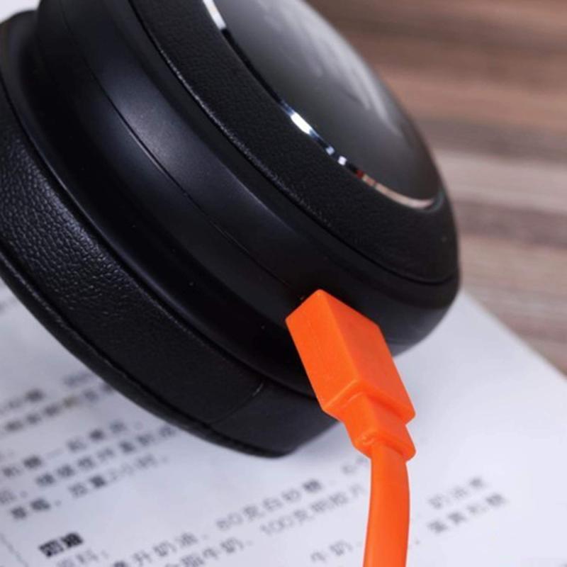 stellarshopのCharge 3 交換用 JBL Charge 3 Charge 2+ Flip 2 Flip 3 Flip 4 Pulse 2 Go Tripワイヤレススピーカーと互換性のあるフラットUSB充電ケーブル電源コード（オレンジ）｜アングル3