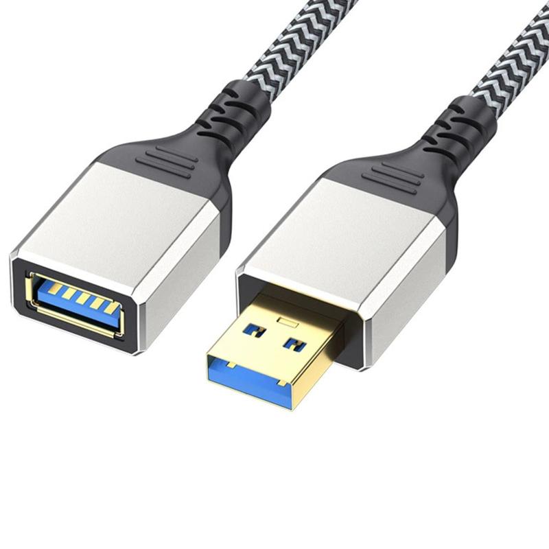 FamGift USB延長ケーブル USB 3.0 延長パッケージ 5 Gbps高速 安定伝送 延長線 AオスA刃先 USBナイロン編み サポート ノートパソコン/スキャナー/プリンター/キーボード/マウスなど（2 m）
