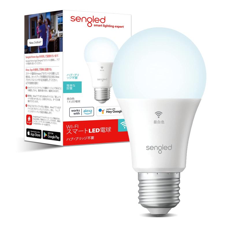【Amazon Alexa認定】Sengled スマート LED電球 E26口金 60W相当 調光 800lm 広配光タイプ Amazon Alexa対応 全方向タイプ hubブリッジ不要 昼光色