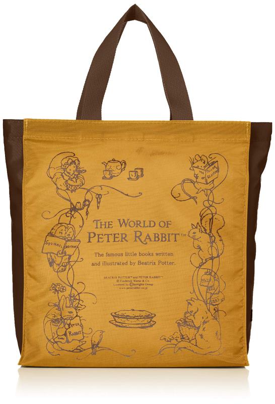 [ピーターラビット] PETERRABBIT プリント入角型ショッピング手提げバッグ 0646