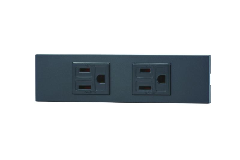 神保電器/KAGラインアップ 接地コンセントセット(2口) ソフトブラック(SB) KAG2511