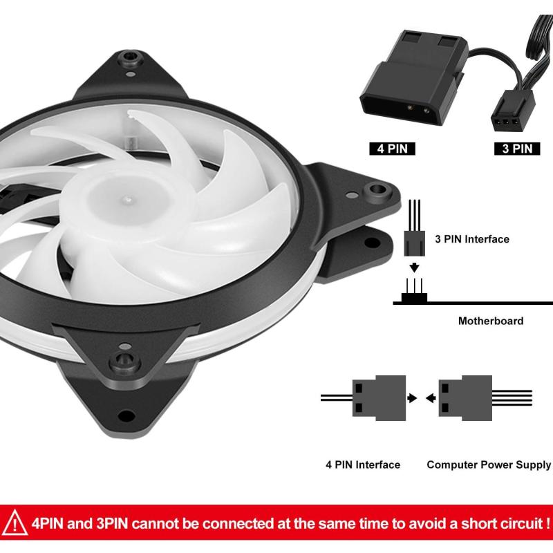 Novonest 120mm 冷却ファン PCケース用 静音タイプ 25mm厚 3PIN 1200rpm±10% 3本