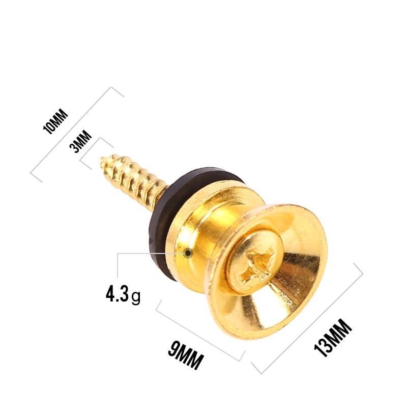 stellarshopのストラップピン ギターネックストラップホルダー ギターストラップロック ストラップロック スチール製 ゴールド/シルバー/ブラック エレキギター/アコースティックギター/クラシックギ｜アングル3