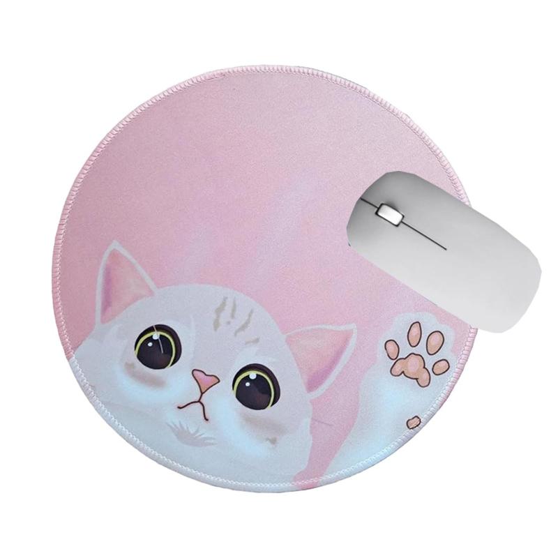 Rakuten - ラップトップ コンピュータためのマウス パッド、オフィス旅行のためのかわいい猫パターン 、円形の滑り止めのゴム製マウス パッド