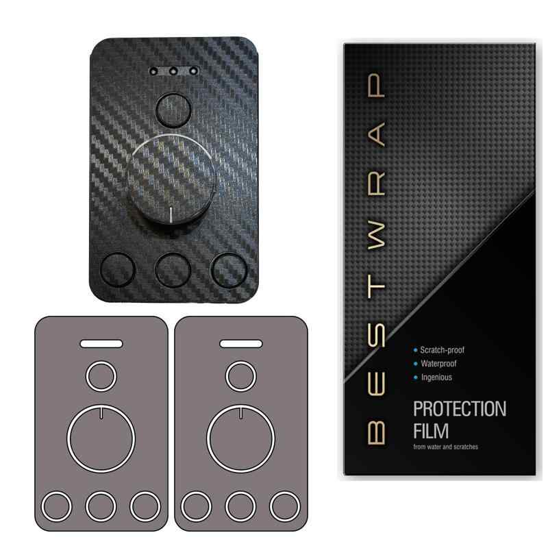 VAYDEER ボリュームコントローラー 用 専用スキンフィルムエンボス加工ブラックPVC 2枚入り