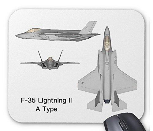ステルス戦闘機 F-35の三面図のマウスパッド：フォトパッド*（世界の戦闘機シリーズ）