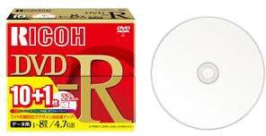 DVD-R 8倍速データ用ワイドプリンタブル11枚5mmP