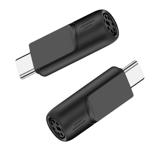 USB CからPS 2キーボードとマウスアダプタ、USB CオスからPS/2メスへのコンバータ互換性があるノートパソコンとタブレット,サポートされないホットプラグ（2パック）