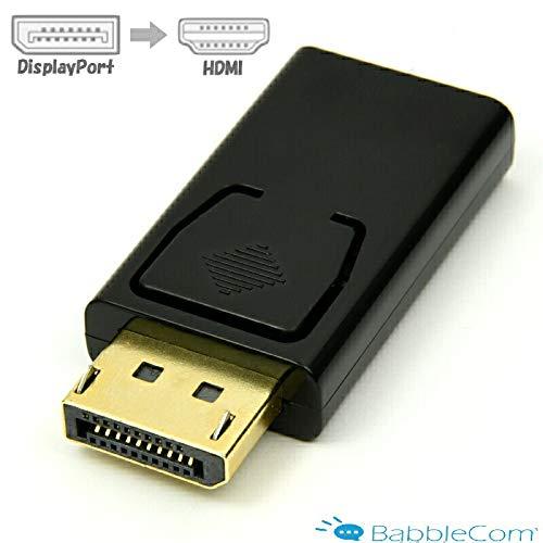 BabbleCom DisplayPort HDMI 変換 アダプタ コネクタ DP ディスプレイポート 持ち...