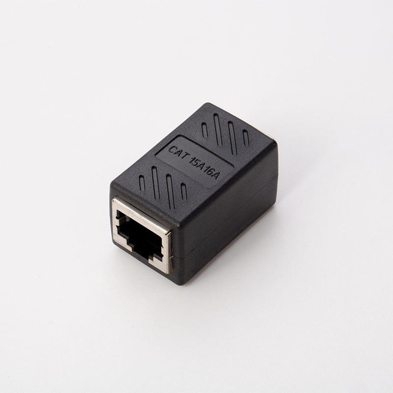 LAN ケーブル 延長コネクタ 10Gbps Cat6/Cat5E/Cat5 ケーブル用 LAN延長 中継コネクタ 8P8C 対応 RJ45 イーサネットコネクタ シールドポート付き ギガビット ブラック