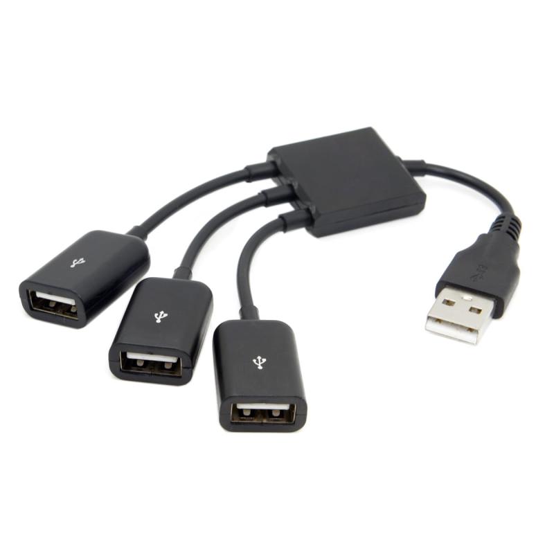 【送料無料】JSER USB 2.0 - 3ポート ハブ 拡張 エクスパンダー マルチケーブル 480Mbps バスパワー ノートパソコン ノートパソコン PC マウス フラッシュディスク