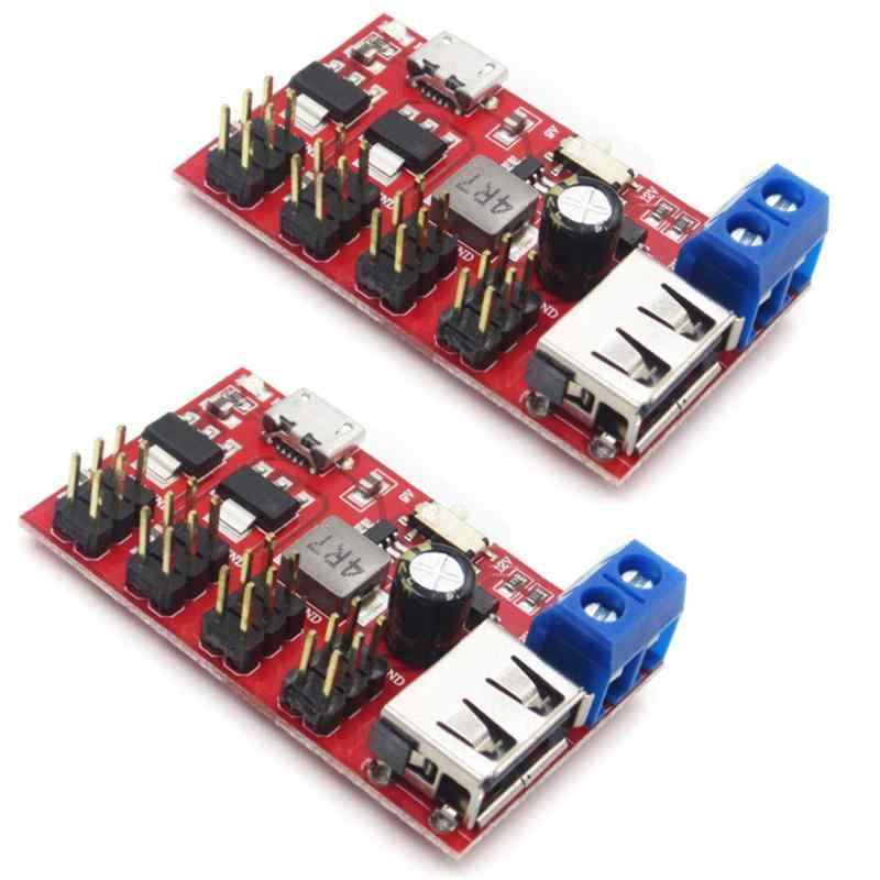 Hailege 2個セット マイクロUSB電源ブレイクアウトUSB電圧レギュレータDC-DC電源モジュールマイクロUSB電源5V〜1.8V / 3.3V / 5V / 9V / 12V