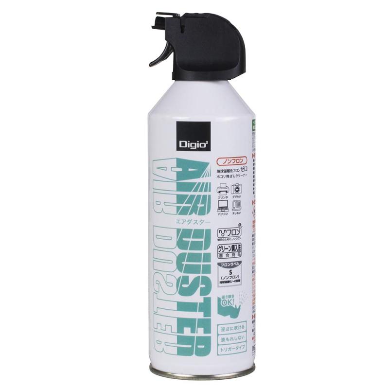 ナカバヤシ(Nakabayashi) Digio2 エアダスター ノンフロン トリガータイプ 逆さ使用OK 47749本体寸法:φ66×H220mm重量:400g内容量:196g(300ml)主成分:DME(可燃性)、CO2ノズル(長130mm)付