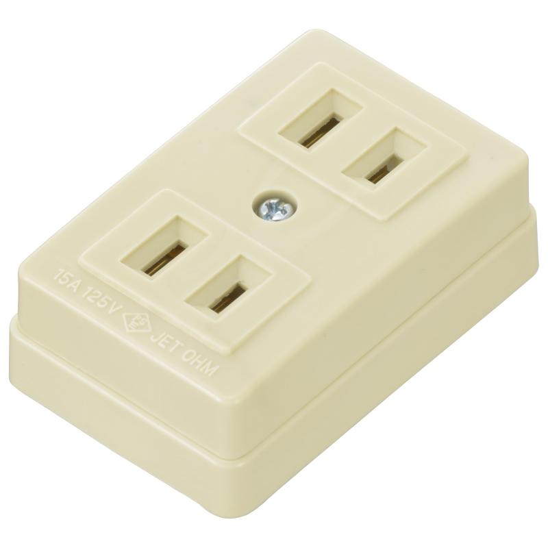 Rakuten - オーム(OHM) ダブルコンセント 2口 HS-RK2/P 06-5396 オーム電機