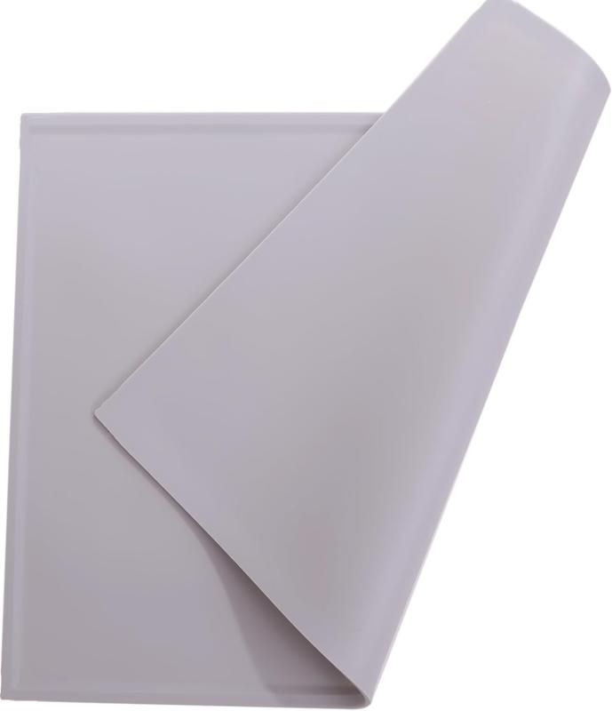 シリコン 電子レンジマット 耐熱 庫内の汚れ防止 滑り止め マット 角型 25X30cm 白 グレー ［色指定不可］