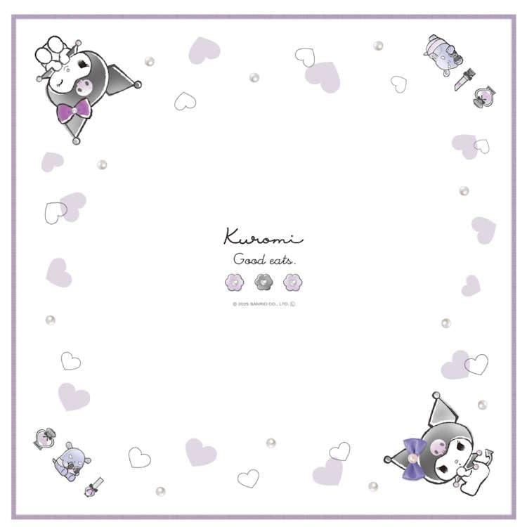 サンリオ ランチクロス クロミ モノクロリボンサイズ(約)：H430×W430mm素材：ポリエステルサンリオ ランチグッズ