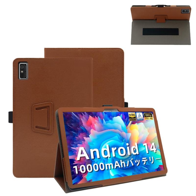 For Fivahiva P30ケース 10.1インチ タブレット ケース 360°全面保護 二つ折りスタンド多視角調整 ペンホルダー付き 上質PUレザー キズ防止 軽量 全面保護 Fivahiva P30タブレットカバー(ブラ