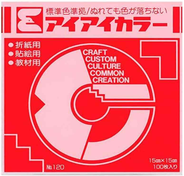 エヒメ紙工 単色おりがみ あか 15cm角 100枚 AI-TAN2【本体サイズ】15×15cm【枚数】100枚【仕様】ぬれても色が落ちない【用途】折紙用・貼絵用・教材用