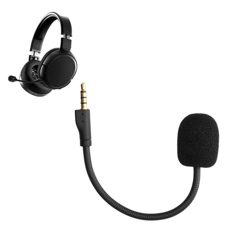 kwmobile SteelSeries Arctis 1対応 交換用マイク - ゲーミングヘッドセット 取り外し可能 3.5mm 黒色