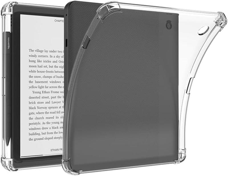 LANHOMEX For Kobo Sageタブレットケース8インチ,透明TPU，Kobo Sage専用ケースカバー，Pencil収納可能，柔らかく、耐衝撃性、滑り止め、落下防止、指紋防止、超薄、全面保護。