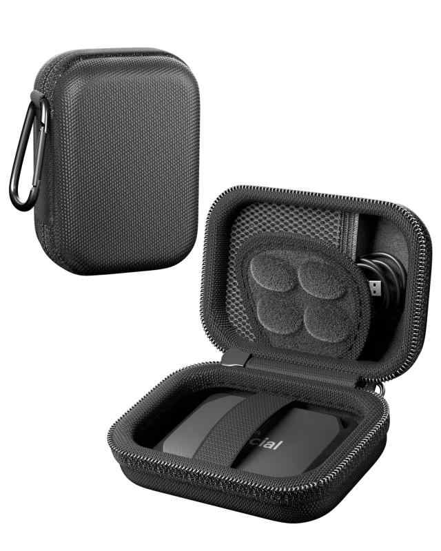 ProCase Crucial X9 Pro X10 対応 携帯SSD ケース 高保護 EVA メッシュポケット EVA外装 防震 防塵 防衝撃 耐水 軽量