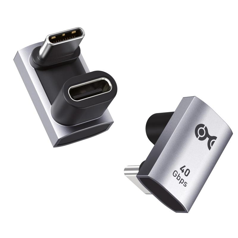 Cable Matters 2個セット 40Gbps U字型 180度 USB-C アダプタ