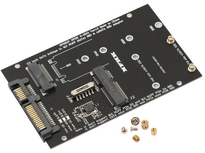 Magi-0276 M.2 SSD & mSATA SSD to SATA 3.0 変換アダプタ 2in1 変換器 M.2 SATAおよびmSATA専用(NVMEは使用不可)
