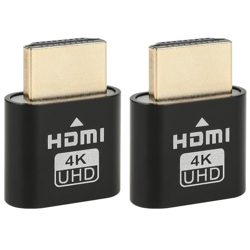 LIANHATA HDMI 仮想ディスプレイ 2枚 4K@60HZ ダミープラグ エミュレータ用 DDC EDIDエミュレーター