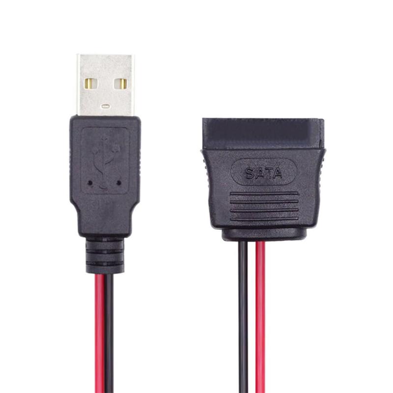 Rakuten - NFHK DC 5V シングル USB - SATA 15ピン 電源ケーブル 2.5インチ SATA HDD SSD ディスクドライバー 5V 2A Max用