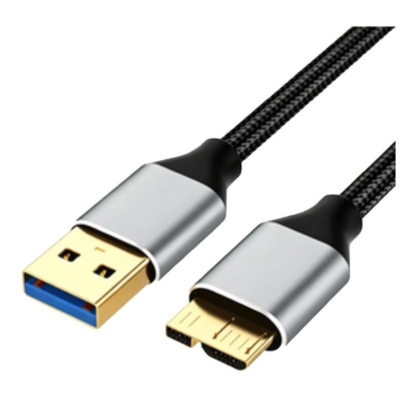 樂天商城 - USB3.0 ケーブル Micro B ハードディスク ケーブル Aオス - マイクロタイプBオス 高速転送 プラグアンドプレイ ナイロン編みで高い耐久性 外付けHDD/SSD ドライブ Galaxy S5 Galaxy Note 3 などに対応（0.5