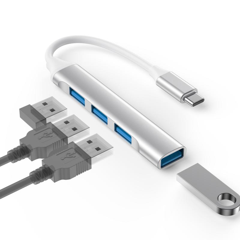 USB C ウルトラスリム 4ポートハブ USB3.0高速ハブ 軽量・コンパクト5Gbps高速転送 軽量 コンパクト グルエクスパンダー ノートパソコン/等 ノートPC 他対応