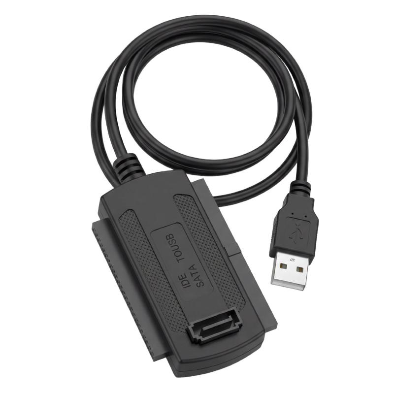 KKLM IDE USB変換ケーブル SATA USB変換ケーブル 2.5 3.5ハード 黒色 2.5インチと3.5インチのHDDやSSDに対応 高速データ転送480Mbps 大容量ファイルの移行やバックアップに最適 使いやすいプラグアンド