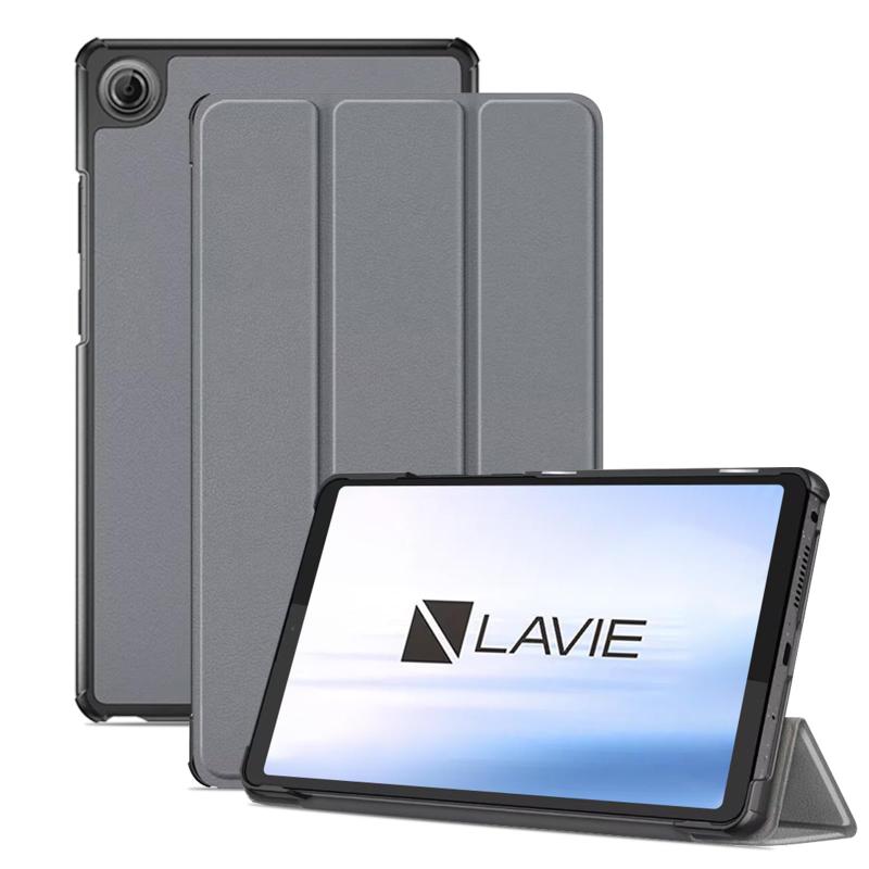 NEC LAVIE Tab T8 (T0855/KAS,TAB08/H05) 用 ケース カバー 全面保護 8.7インチ SpinoArmor 軽量 オートスリープ機能付き 三つ折りスタンド機能 精密設計 落下防止 耐衝撃 着脱簡単